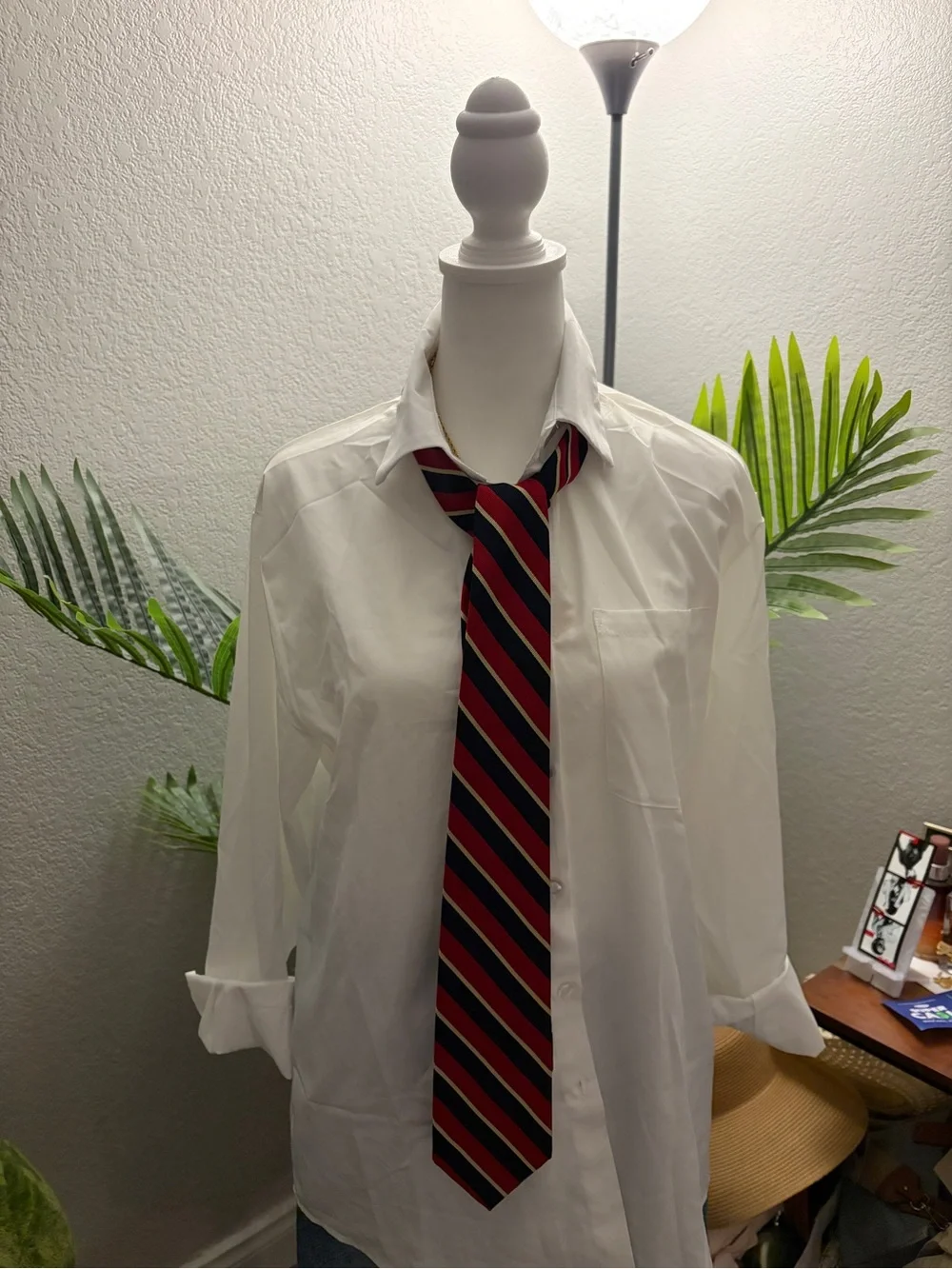 Robert Talbott Red, Navy & Cream Striped Men's Tie